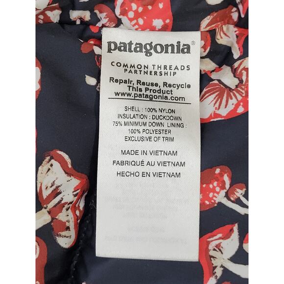 Patagonia Bivy Down Hooded Vest Red Khaki Women's Size M - Picture 9 of 10